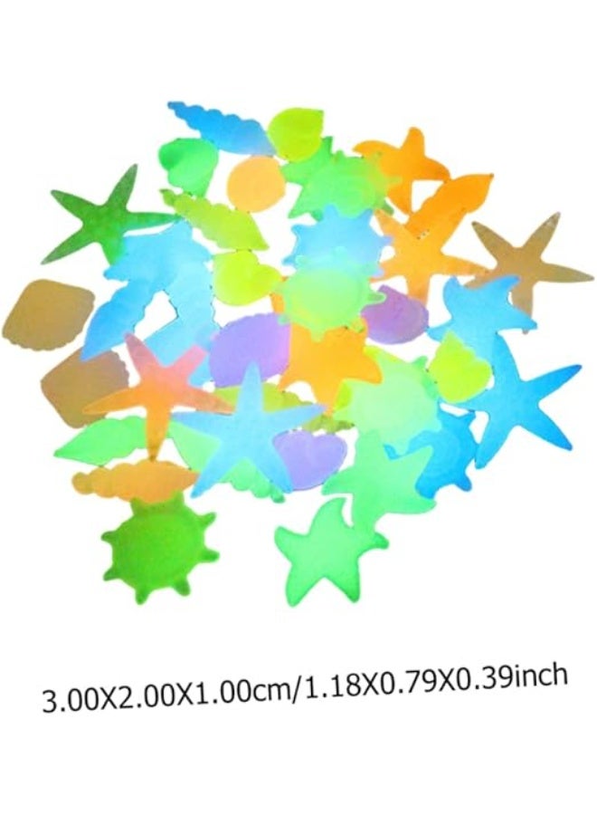 هوانغكسين مجموعة من 50 قطعة من الحصى الملون وأحجار الزينة لحوض الأسماك - Image 3