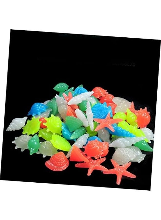 هوانغكسين مجموعة من 50 قطعة من الحصى الملون وأحجار الزينة لحوض الأسماك - Image 4