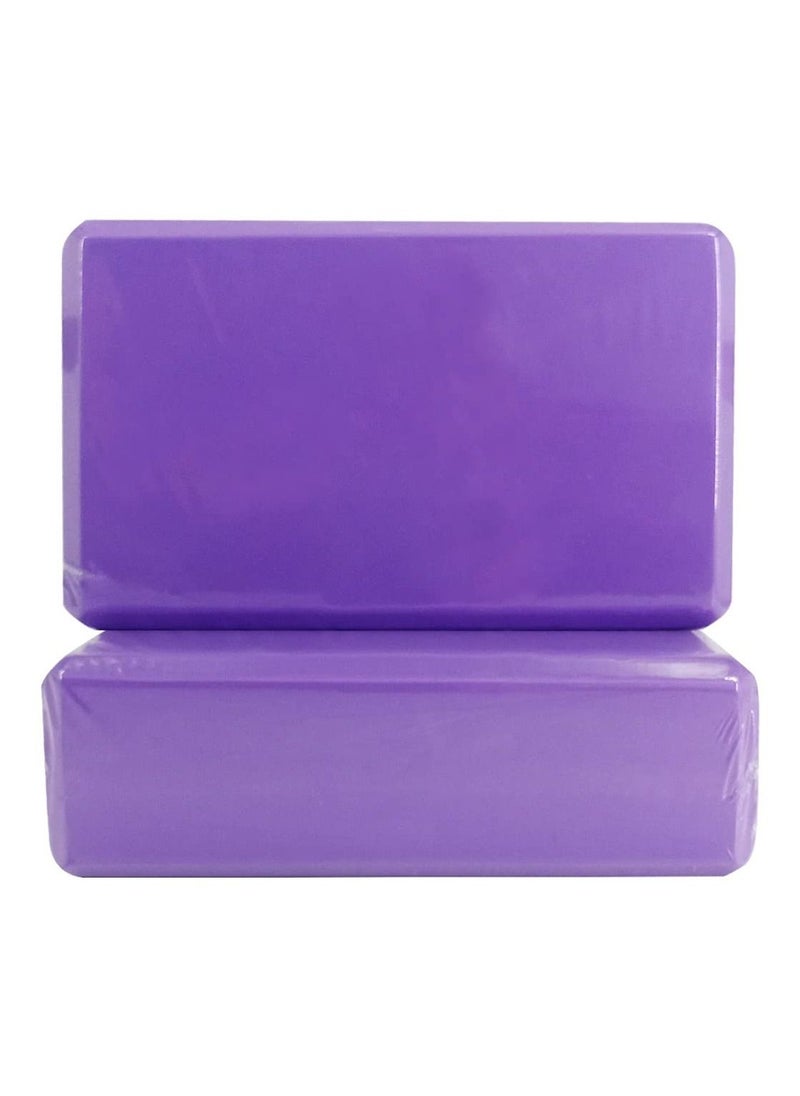 SKY-TOUCH Yoga Block 2 Pack High Density EVA Foam Blocks, Non-Slip Surface Cork Yoga Brick 9"x6"x3"Eco-Friendly EVA Foam Exercise Blocks Set for Improved Stretching Yoga/Pilates/Meditation-Purple  - Image 1