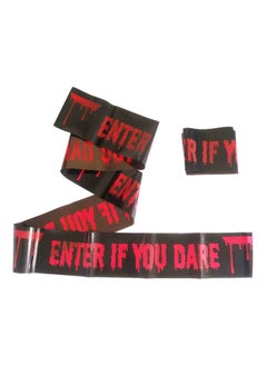 Generic Cross Border in stock Halloween Party Decoration Warning Tape Horror Party Decoration Supplies Halloween Warning Tape dark red 
