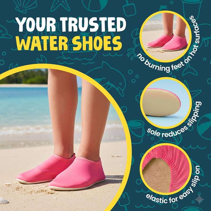 Slipstop AntiSlip Shoes for Kids - Quick-Dry Aqua Socks Beach Shoes for Kids - Barefoot Shoes for Water Sports Yoga Exercise - Image 3