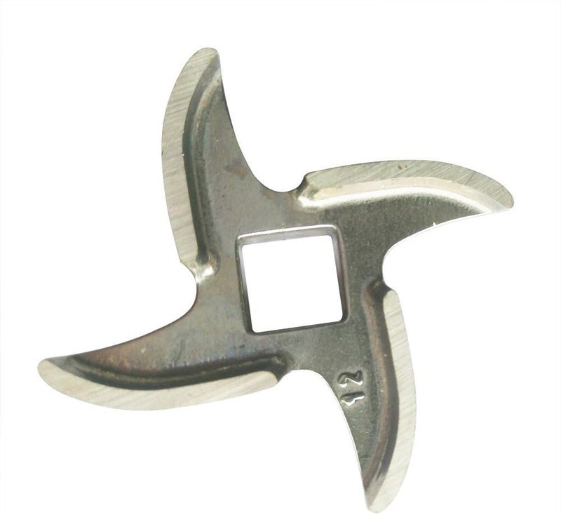 VTurboWay 2 Pack #12 Meat Grinder Blade Stainless Steel Knife Cutter Replacement for Grinders, Please check the size and shape - Image 5