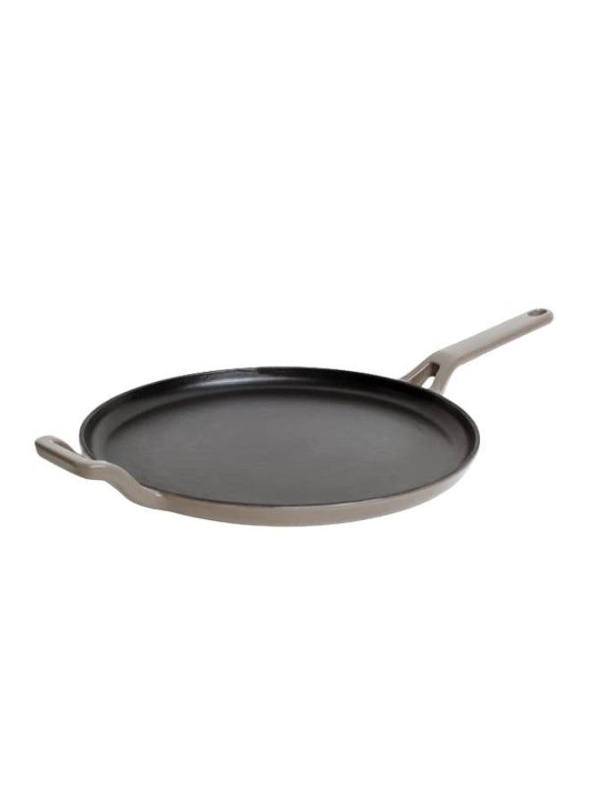 Meyer Enamel Cast Iron Dosa Tawa Pan | Roti Tawa With Induction Base | Iron Cookware for Kitchen, 28cm, Grey - Image 1