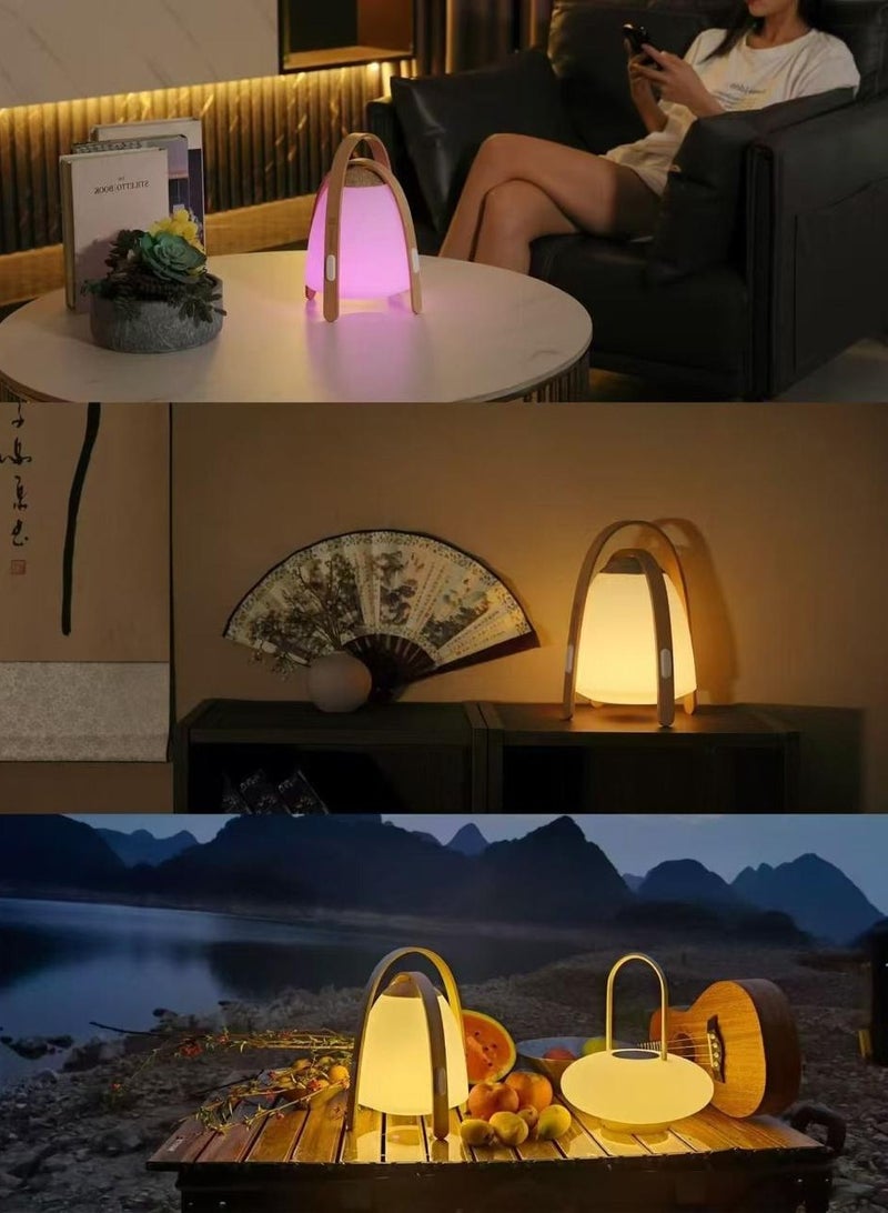 MOXOM Darsidy Portable Sound Lamp, Table Night Lamp with RGB, Multifunctional Bluetooth Speaker with 10 Changeable Colors for Bedroom, Party and Outdoor Camping IP44 - Image 3