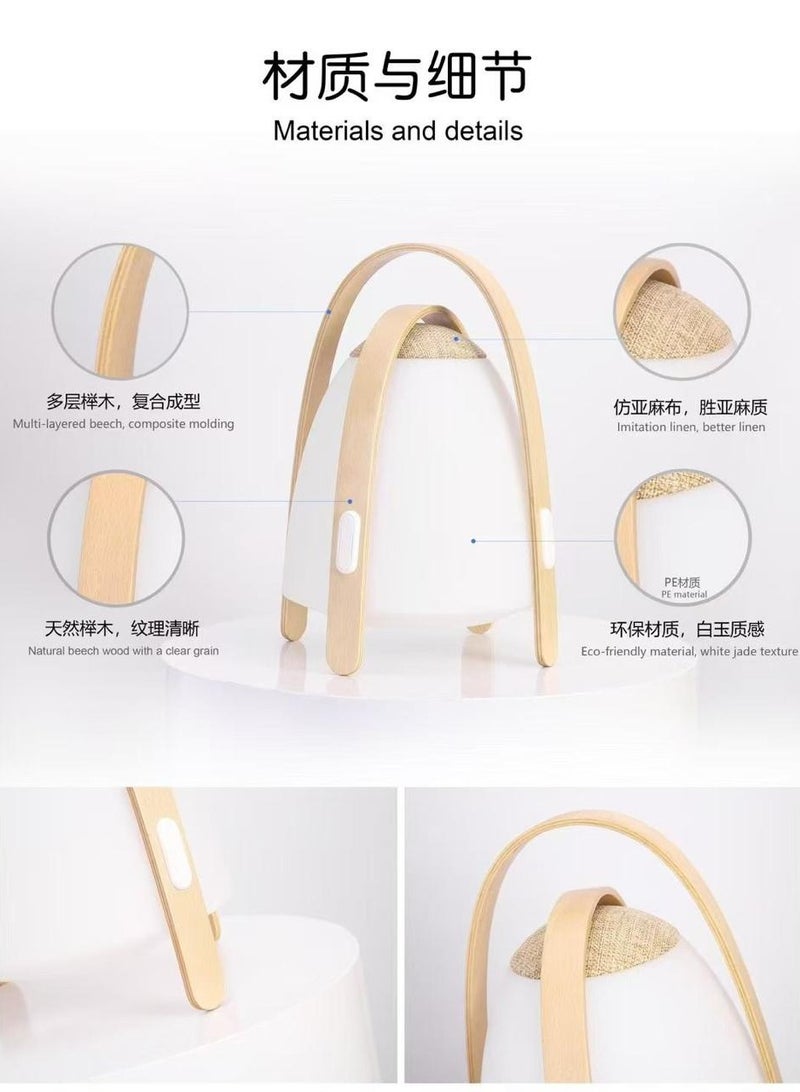 MOXOM Darsidy Portable Sound Lamp, Table Night Lamp with RGB, Multifunctional Bluetooth Speaker with 10 Changeable Colors for Bedroom, Party and Outdoor Camping IP44 - Image 5