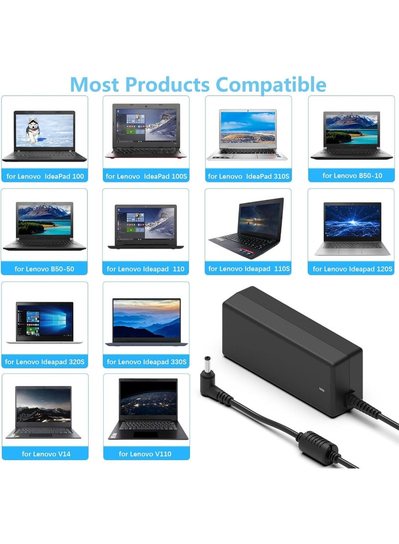 جاي إس بازار شاحن لابتوب 65 وات متوافق مع أجهزة Lenovo Ideapad 100 110s 120s 310 310S 320 320S 330 330S 510S 520 710 C340 S340 S145 V15 V110 V145 Yoga 310 510 520 530 N22 N23 مزود محول الطاقة - Image 4