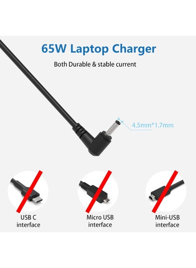 جاي إس بازار شاحن لابتوب 65 وات متوافق مع أجهزة Lenovo Ideapad 100 110s 120s 310 310S 320 320S 330 330S 510S 520 710 C340 S340 S145 V15 V110 V145 Yoga 310 510 520 530 N22 N23 مزود محول الطاقة - Image 5