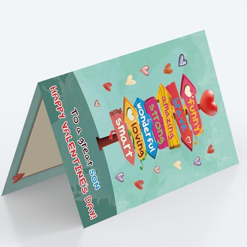 Mcduldul Valentines Cards for Son | Funny Son Valentines Cards Gifts from Dad Mom Parent with Printed Message Inside - Image 3