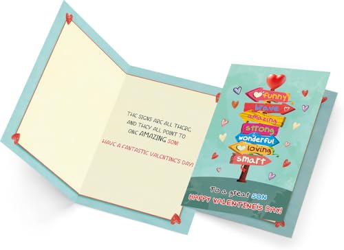 Mcduldul Valentines Cards for Son | Funny Son Valentines Cards Gifts from Dad Mom Parent with Printed Message Inside - Image 5