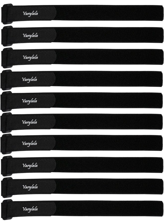 10 Pieces Versatile Hook And Loop Securing Straps Tie Downs Fastening Stabilizer Straps 1X24 – Black  - Image 1