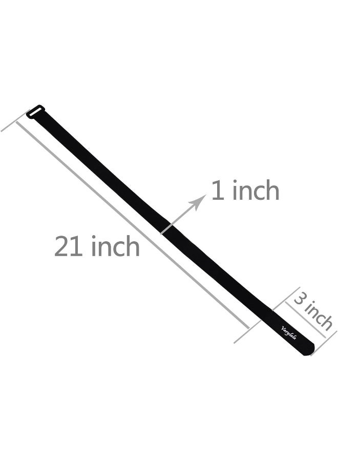 10 Pieces Versatile Hook And Loop Securing Straps Tie Downs Fastening Stabilizer Straps 1X24 – Black  - Image 4