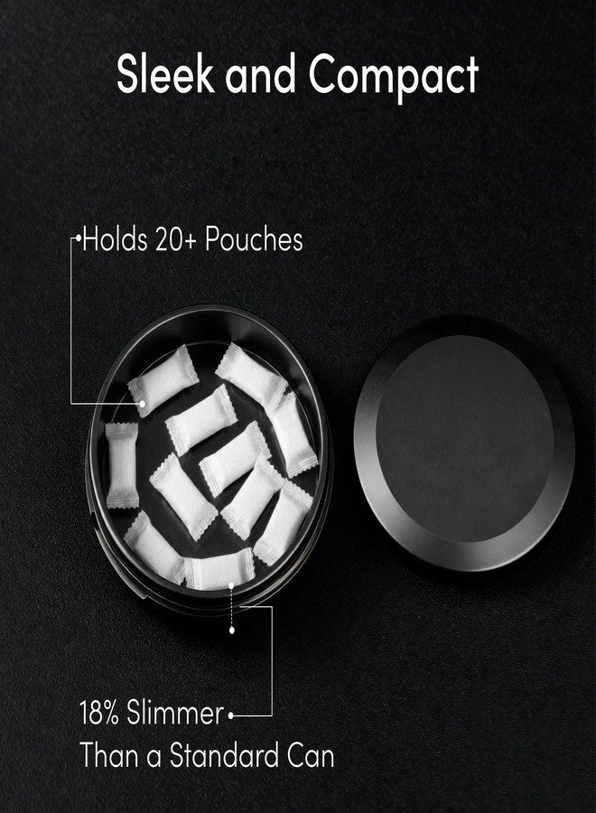 Nordicool Metal Pouch Can – Slim Aluminum EDC Container with Airtight Seal | Pocket Tin for Pouches, Pills & Small Storage | Odor-Proof, Spill-Proof | Gift for Men | Core Series by Nordicool (Obsidian Black - Image 2
