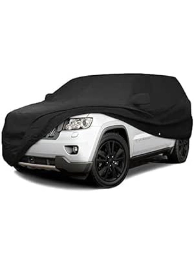 Double Layer Car Cover, Heavy Duty PVC Outer Layer with Soft Cotton Inner Lining, Full Vehicle Protection Against Rain, Dust, Sun and Outdoor Weather, Durable Waterproof Cover for Large SUVs - Image 1