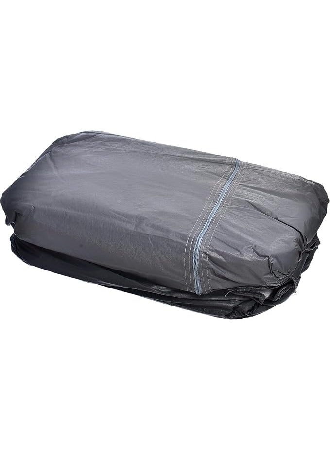 Double Layer Car Cover, Heavy Duty PVC Outer Layer with Soft Cotton Inner Lining, Full Vehicle Protection Against Rain, Dust, Sun and Outdoor Weather, Durable Waterproof Cover for Large SUVs - Image 3