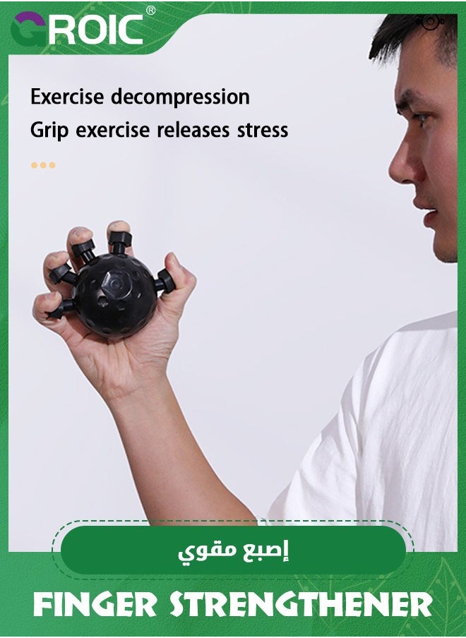 GROIC Finger Strengthener, Grip Strength Trainer, Adjustable Finger Exerciser, Finger Strengthener For Grip Strength, Hand Exercises For Climbing, Athletes, Musicians And Therapy, 20-45 Kg  - Image 2