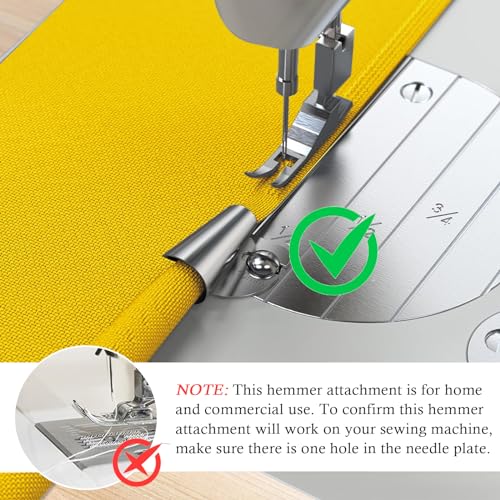 TIGARI Rolled Hem Presser Foot, Sewing Rolled Hemmer Foot, 7/8/9/10mm Wide Rolled Hem Pressure Foot Sewing Machine Feet Hemming Machine Hand Sewing Machine Sewing Accessories - Image 2