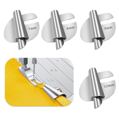 TIGARI Rolled Hem Presser Foot, Sewing Rolled Hemmer Foot, 7/8/9/10mm Wide Rolled Hem Pressure Foot Sewing Machine Feet Hemming Machine Hand Sewing Machine Sewing Accessories - Image 1