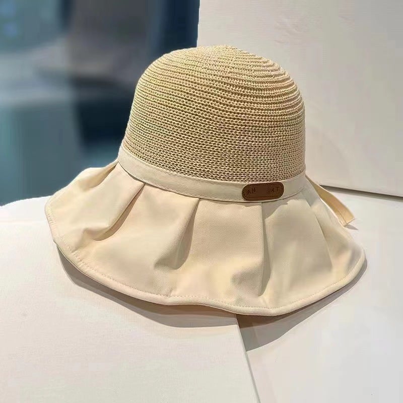 Large Brim Face-Covering Fisherman's Hat for Women, Summer Sun Hat, Versatile Travel Sun Protection Straw Hat, Thin New Style - Image 4