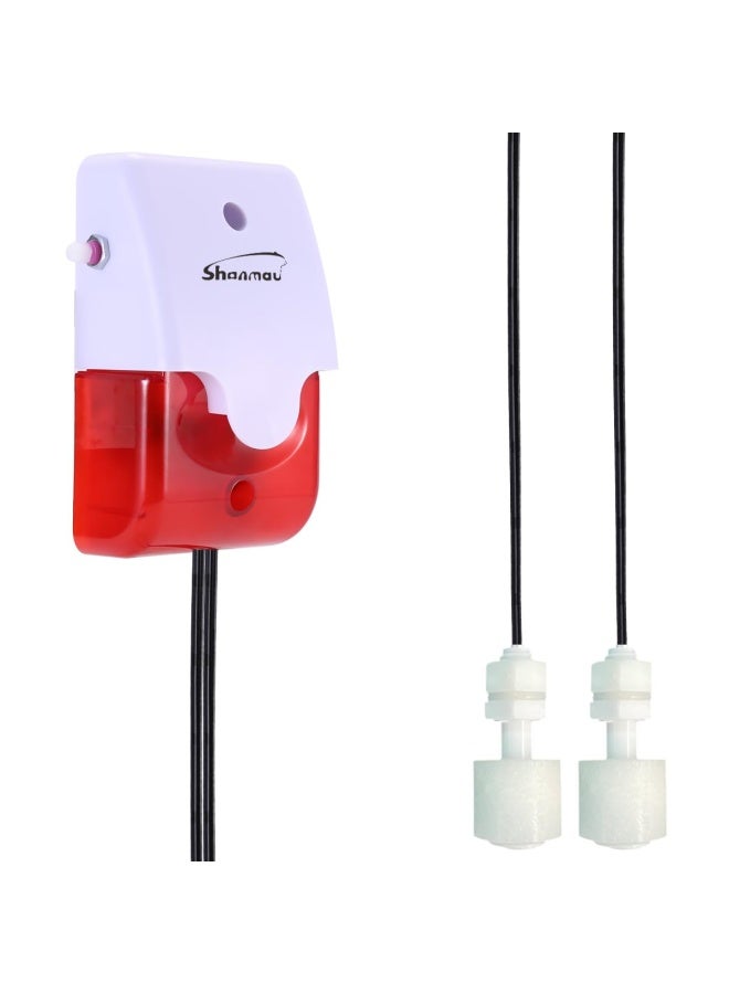 High   Low Water Level Sensor Detector Alarm 120 dB Red Strobe Siren  Adjustable Alarm Volume  Sump Bobber Water leak Sensor 16.4ft Probe Cord  Suitable for Water Tank Aquarium  Swimming Pool Basement - Image 1