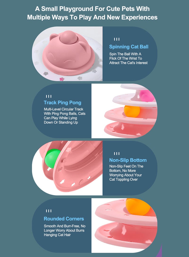 كيدل لعبة الحيوانات الأليفة لعبة الحيوانات الأليفة لعبة القط الكرة الدوارة مع ثلاثة ألوان الكرة الدوارة لعبة القط مجموعة تفاعلية لعبة القط في الأماكن المغلقة - Image 4