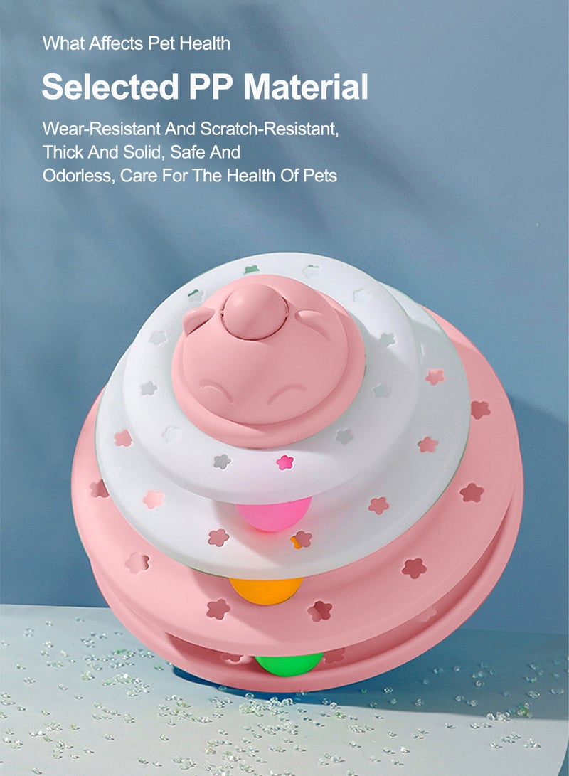 كيدل لعبة الحيوانات الأليفة لعبة الحيوانات الأليفة لعبة القط الكرة الدوارة مع ثلاثة ألوان الكرة الدوارة لعبة القط مجموعة تفاعلية لعبة القط في الأماكن المغلقة - Image 3