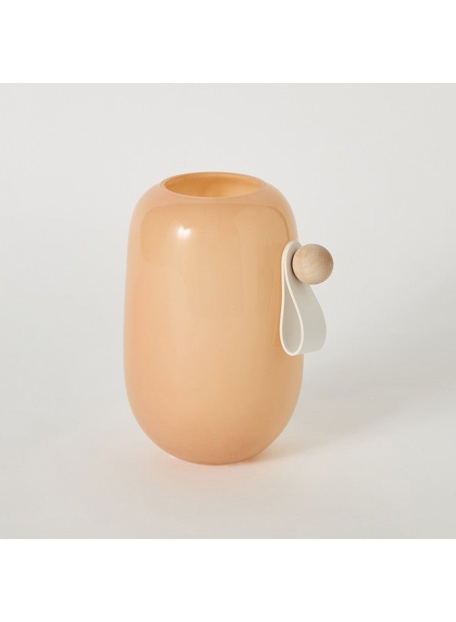 Home Box Auden Glass Vase with Leather Handle 15 x 16 x 12 cm  - Image 5