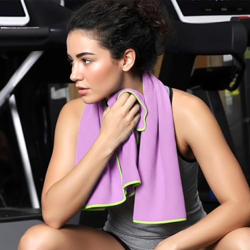 XTRIM Microfibre Towel (Small), Towel for Bath, Towel for Gym, Spa, Swimming, Fabric, Quick-Dry, Extra Absorbent, Lightweight, Lint-Free, Reusable, Odour-Resistant (Lavender) - Image 1