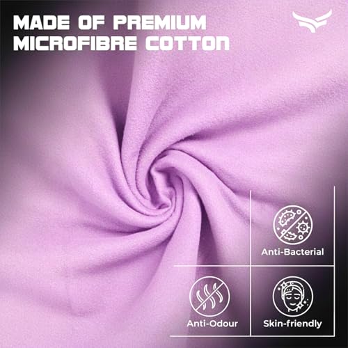 XTRIM Microfibre Towel (Small), Towel for Bath, Towel for Gym, Spa, Swimming, Fabric, Quick-Dry, Extra Absorbent, Lightweight, Lint-Free, Reusable, Odour-Resistant (Lavender) - Image 3