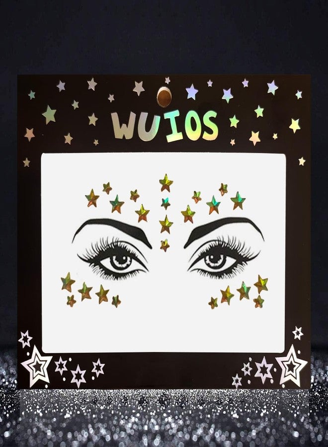 WUIOS Stars Face Gems Jewels Rhinestones for 4th of July Independence Day Tattoos - Image 2