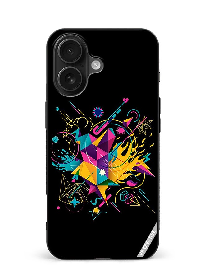 VR CREATIVE Protective Case Cover For Apple iPhone 16 Plus Art Design Multicolour