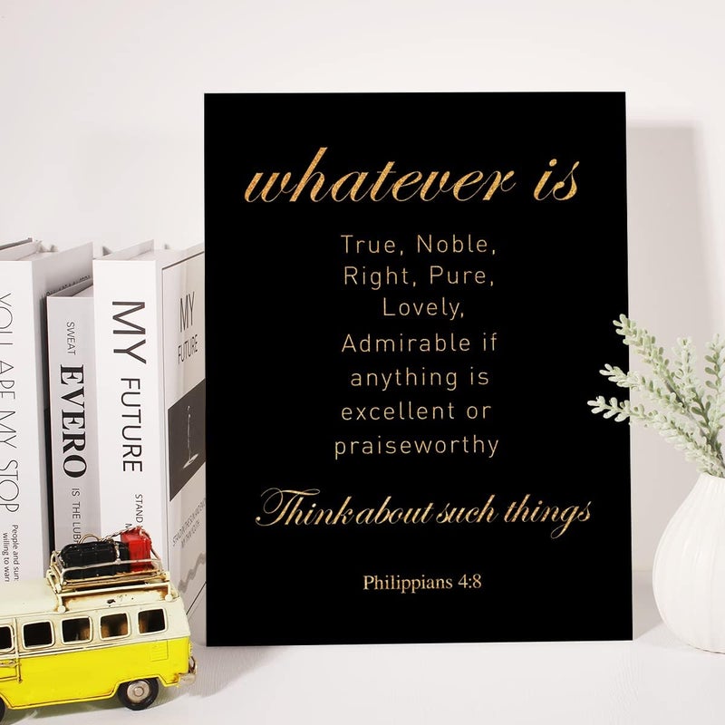 JerLoe Gold Foil Motivational Canvas Wall Art - Image 4