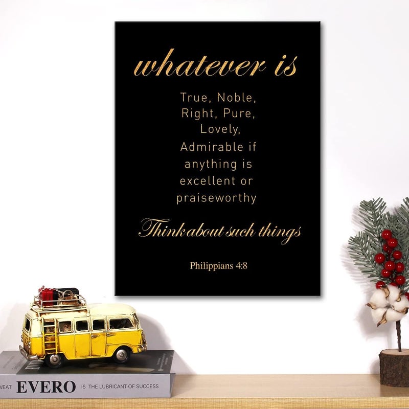 JerLoe Gold Foil Motivational Canvas Wall Art - Image 5