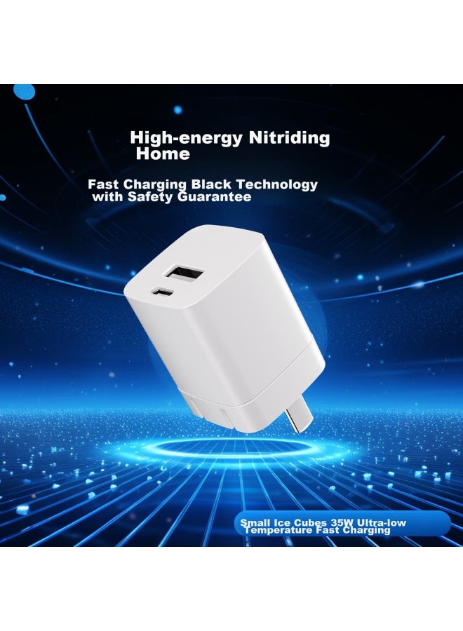 JD.com Jd Jingzao 35w Dual-port Fast Charger, Iphone Charger, Gan Fast Charging Set, Charging Head With 60w Data Cable, Suitable For Apple 16, Huawei, Xiaomi Phones And Tablets - Image 3