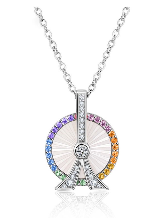 Kelesa Original Design Ladies Necklace Ferris Wheel Pendant 360° Rotation - Image 1