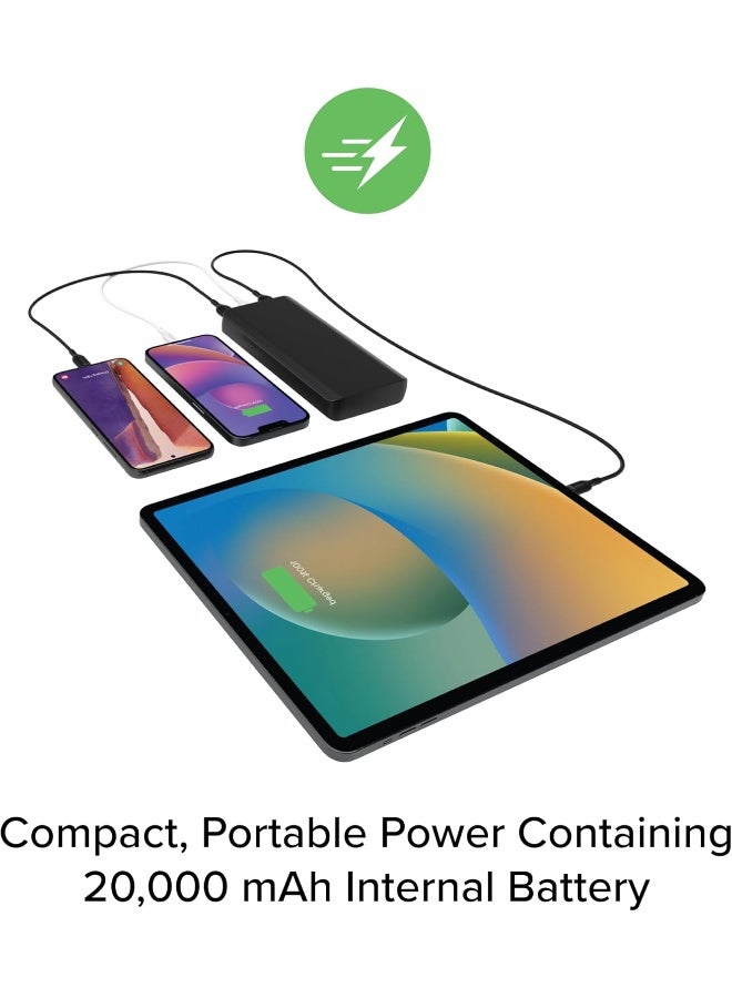 ZAGG Powerstation Portable Battery (20,000mAh) – Fast Charging, High-Capacity, Slim & Lightweight, LED Indicator Lights, Wireless Charging – Power Bank for Travel & Daily Use Multicolor - Image 3