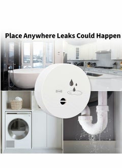 Y&D 2 Pack Water Leak Detector, 100dB Wireless Sensor Alarm for Basements, Bathrooms, Laundry Rooms, Kitchens, Garages, and Attics, Battery-Operated (Battery Included)  - Image 2