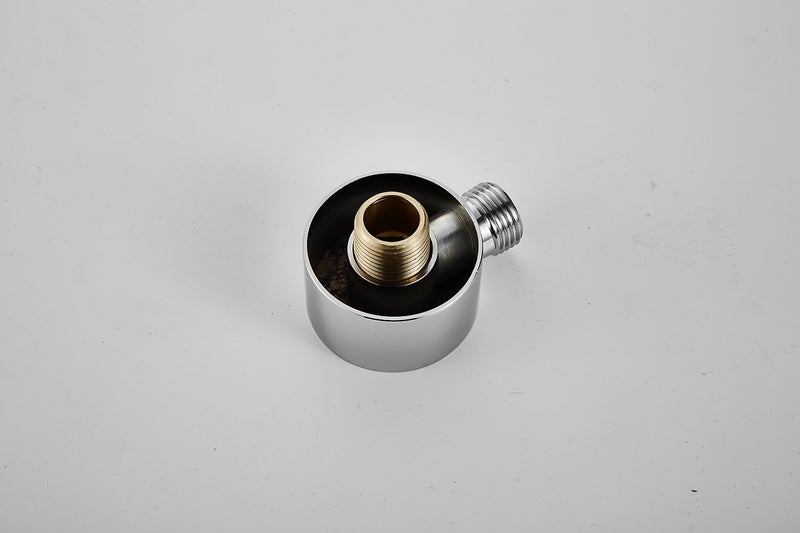 Weirun Faucet Wall Supply Elbow Drop Ell Hand Held Shower Hose Connector Wall Union Water Supply for Handheld Shower Head Shower Elbow Hand Shower Replacement Parts Tub Hose Adapter Attachment Chrome - Image 3