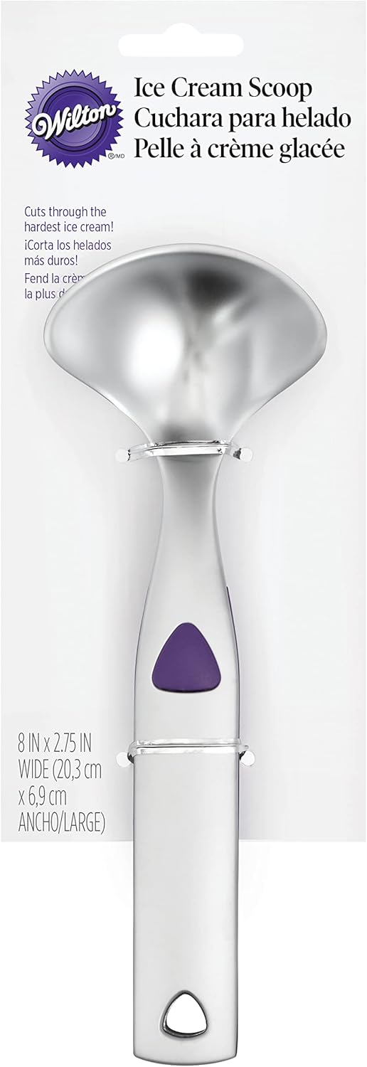 Wilton HeavyDuty Ice Cream Scoop With NonSlip Grip Ice Cream Bar Supplies Ice Cream Scoops Best Rated Ice Cream Sundae Bar Supplies Silver - Image 3