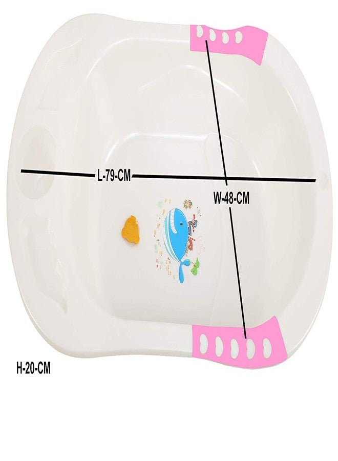 Maanit Baby Anti Slip Big Bath Tub with Anti-Slip Grip and inbuilt Soap Case - Image 2
