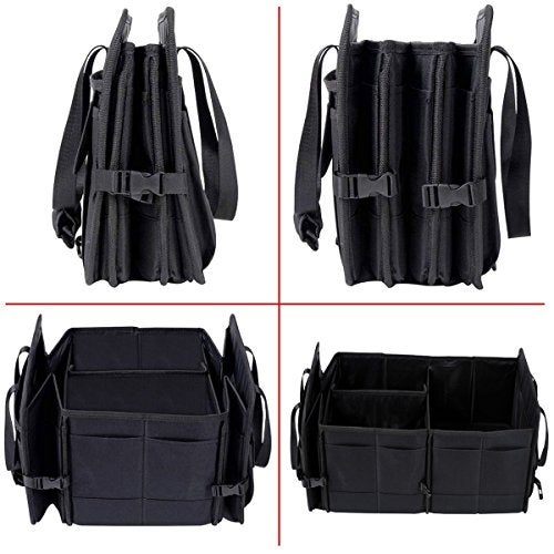 AUTOARK Multipurpose Car Trunk Organizer with Straps,Non-Slip Waterproof Bottom,Durable Collapsible Adjustable Compartments Cargo Storage,Upgraded Handle,AK-076 - Image 4