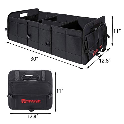 AUTOARK Multipurpose Car Trunk Organizer with Straps,Non-Slip Waterproof Bottom,Durable Collapsible Adjustable Compartments Cargo Storage,Upgraded Handle,AK-076 - Image 3