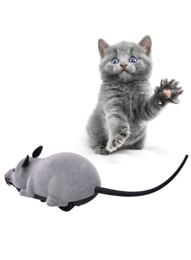 Remote Controlled Realistic Mouse Electric Prank Animal Model Children's Toy For Cat Dog Teasing Hot Sale-Color:Two Pouch Mouse-Dark Grey - Image 5