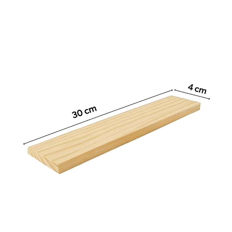 Timberz ألواح خشب الصنوبر الطبيعية | 10 قطع من ألواح خشب الصنوبر المستطيلة الطبيعية للفنون والحرف - 30 سم لوح خشب صنوبر مستطيل (متوسط) - Image 2