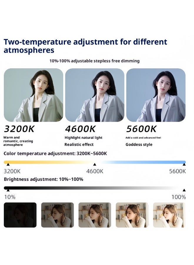 فلاشهوك مصباح فيديو احترافي COB بقوة 200 واط مع عاكس قياسي وجهاز تحكم عن بعد، هيكل معدني، تعتيم 3200-5600 كلفن، 78000 لوكس، للبث المباشر/التصوير الفوتوغرافي - Image 4