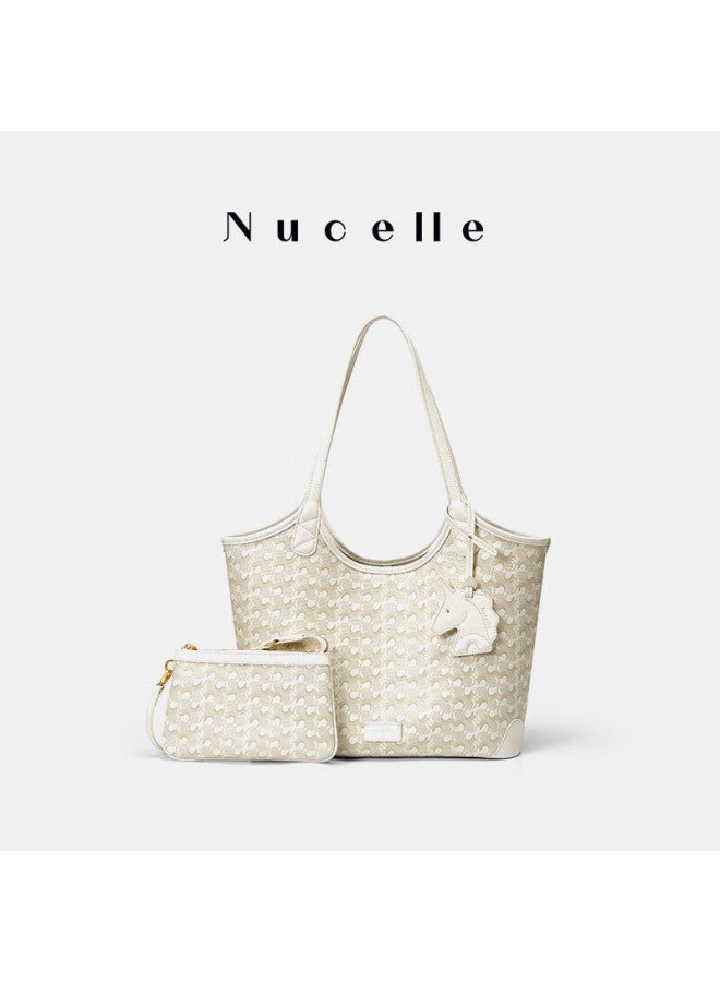 نوسيل Nucelle Wave Pattern Niche Tote Bag جديد حقيبة كتف كبيرة السعة للعمل والتنقل مع جيب داخلي، هدية عيد ميلاد للنساء - Image 4