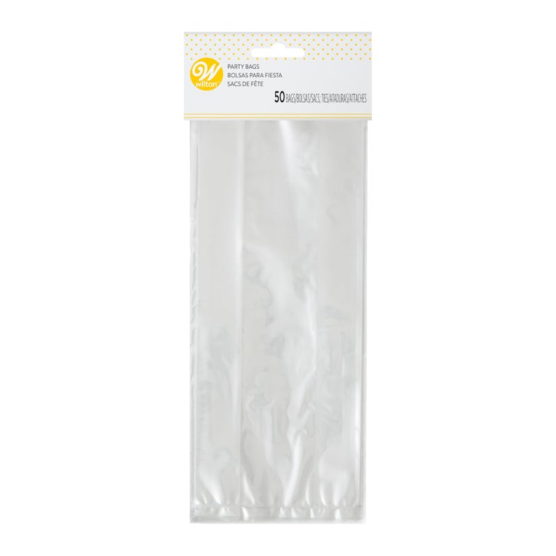 Wilton Clear Treat Party Bags, 4 x 9.5 in., 50 Pack - Image 1