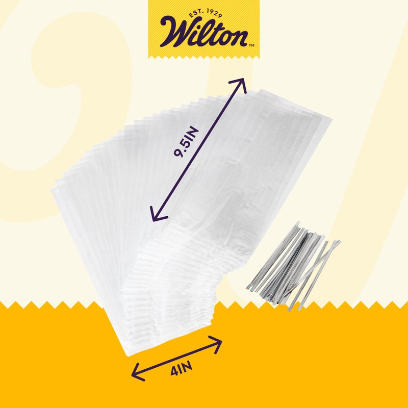 Wilton Clear Treat Party Bags, 4 x 9.5 in., 50 Pack - Image 2