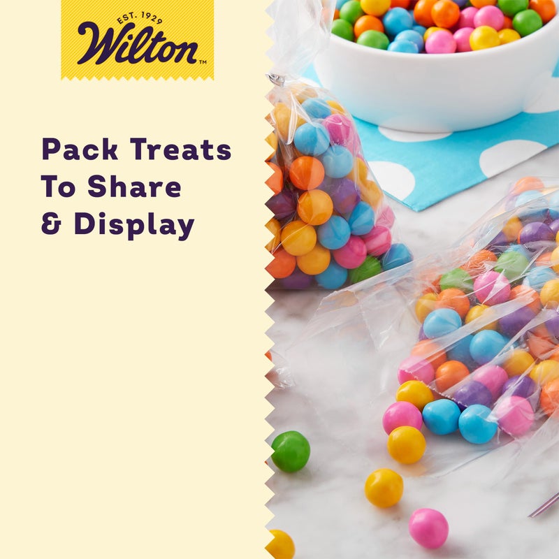 Wilton Clear Treat Party Bags, 4 x 9.5 in., 50 Pack - Image 4