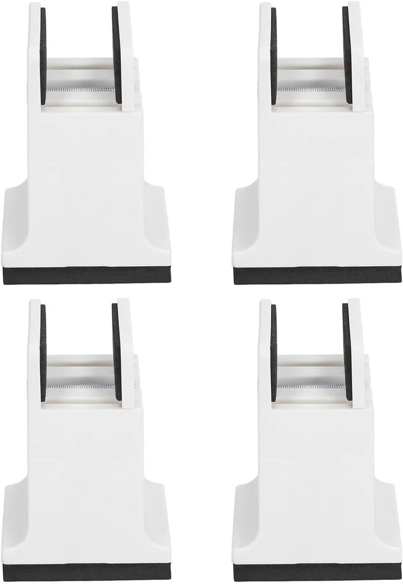 Pwshymi 4pcs Adjustable Furniture Risers with Screw Clamp Rubber Bed Couch Risers for Heavy Duty Furniture(White) Necesidades - Image 2