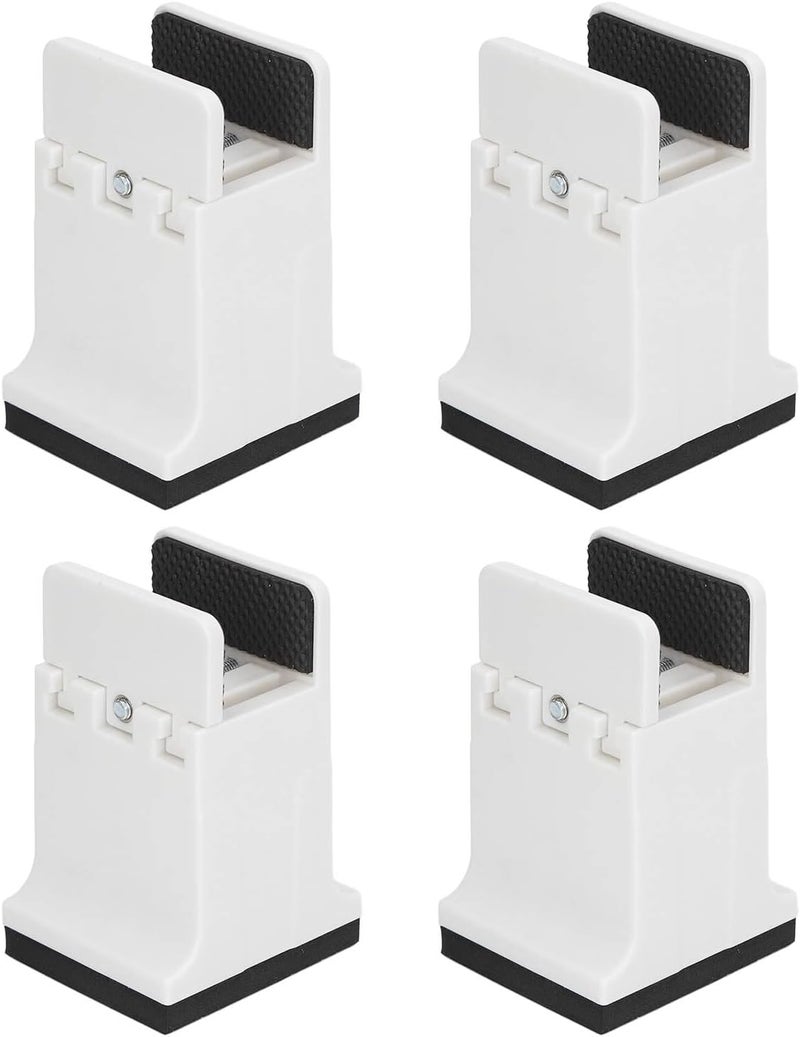 Pwshymi 4pcs Adjustable Furniture Risers with Screw Clamp Rubber Bed Couch Risers for Heavy Duty Furniture(White) Necesidades - Image 4